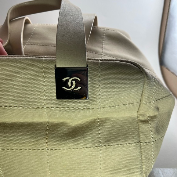 Chanel Ivory Chocolate Bar Bowling Tote - Picture 5 of 12